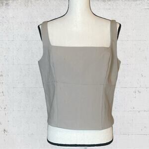 Abercrombie & Fitch Tailored Squared Neck Tank Size XL Minimalist Quiet Luxury